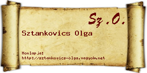 Sztankovics Olga névjegykártya